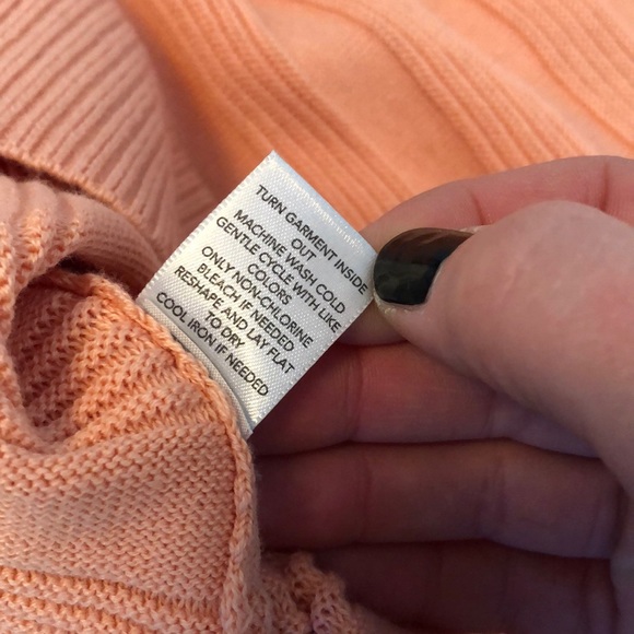 NWT.  Christopher and Banks Peach Sweater - Picture 11 of 11